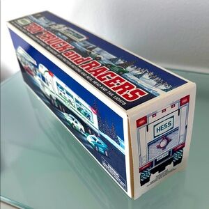 Hess 1997 Toy Truck with 2 Friction Racers